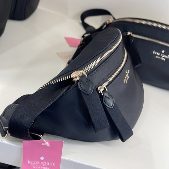Kate Spade Chelsea Nylon Belt Bag Fanny Pack Black - Picture 5 of 16